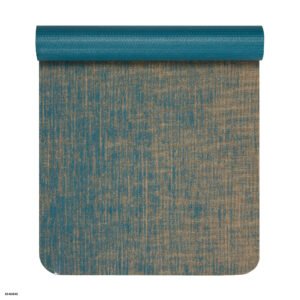 Jute Yoga Mat, Teal, 5mm Thick