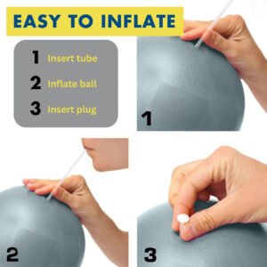 Pilates Ball Bender Ball, 9 Inch Small Exercise Ball for Knees