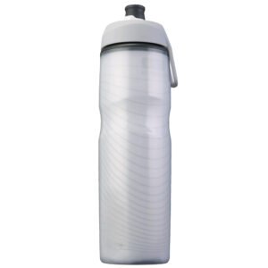 24 oz White Insulated Plastic Water Bottle with Wide Mouth